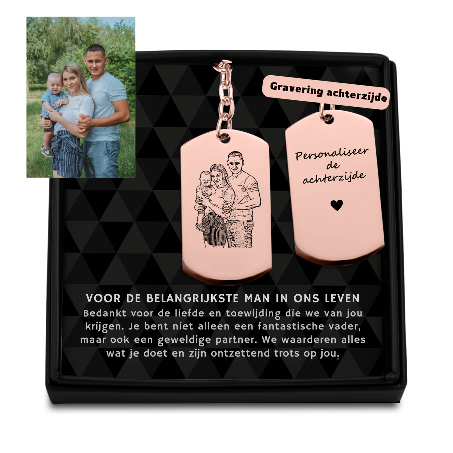 Belangrijkste Man - Vader / Partner - Sleutelhanger