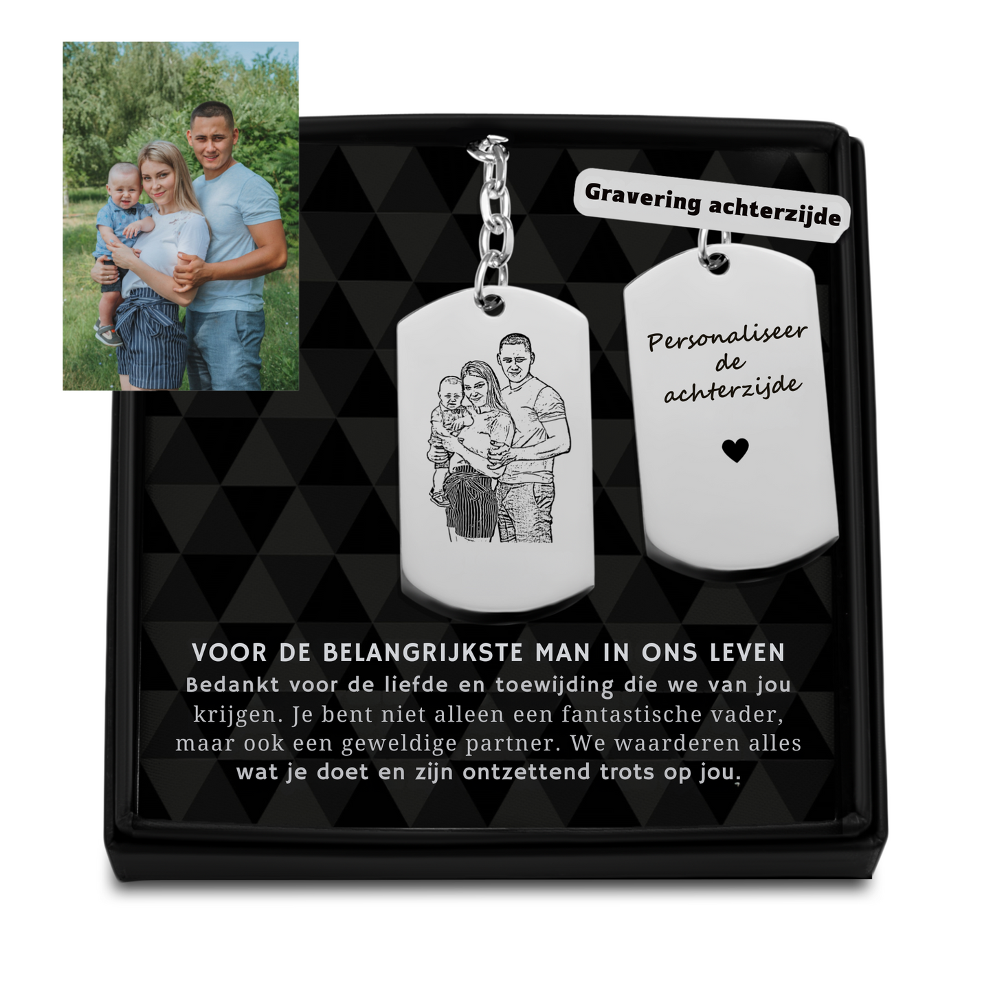 Belangrijkste Man - Vader / Partner - Sleutelhanger