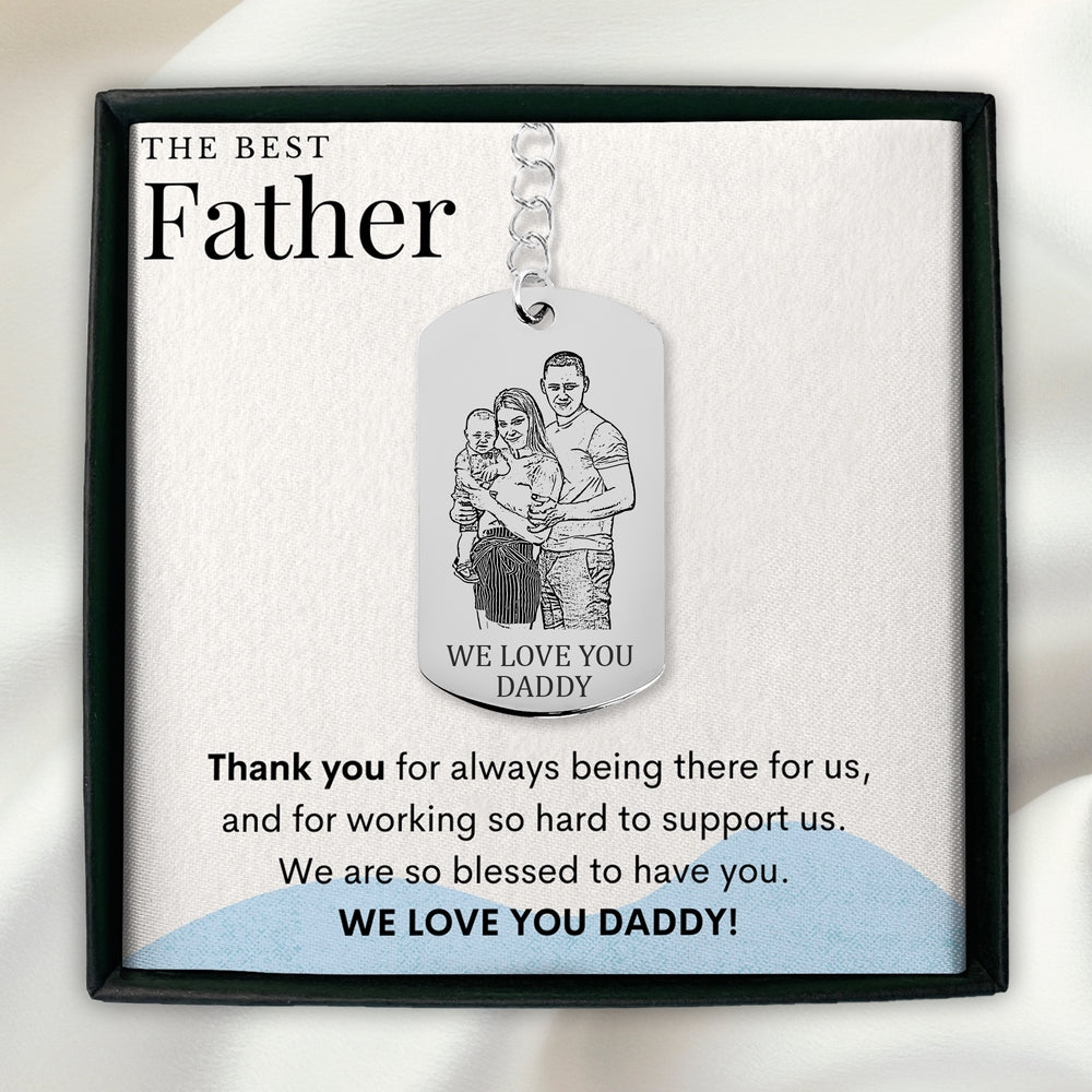 Familieportret - Gepersonaliseerde Sleutelhanger