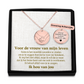 Vrouw van mijn Leven - Handen - Gegraveerde Ronde Hanger Ketting