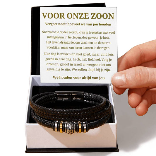 Onze Zoon - Lach, heb lief, leef - Armband