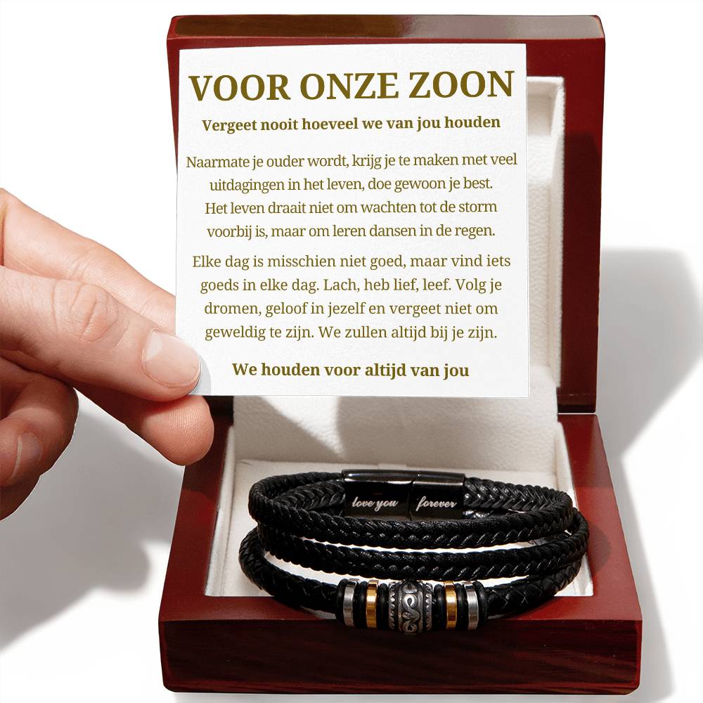 Onze Zoon - Lach, heb lief, leef - Armband