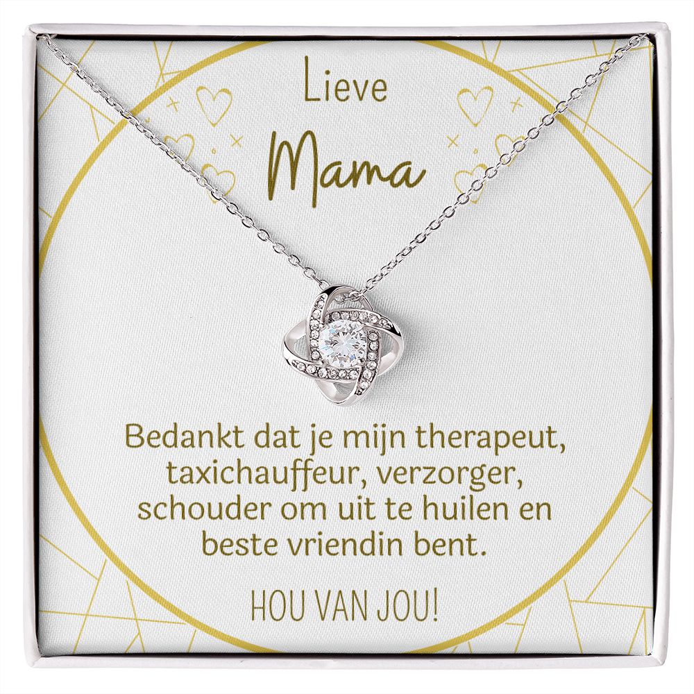 Lieve Mama - Bedankt - Love Knot Ketting